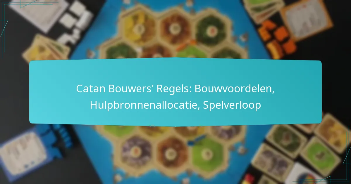 Catan Bouwers’ Regels: Bouwvoordelen, Hulpbronnenallocatie, Spelverloop