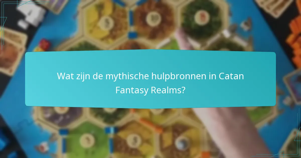 Welke spelersrollen zijn beschikbaar in Catan Fantasy Realms?
